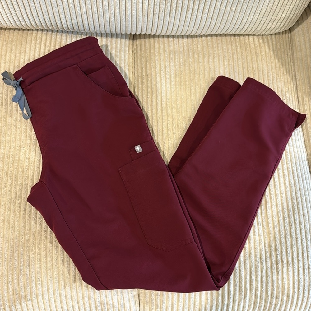 FIGS Yola Skinny Scrub Pant XS - Burgundy